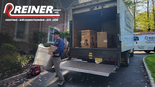 Reiner employee unloading truck